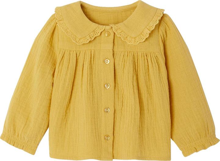 Image du produit Vertbaudet Baby Bluse mit Bubikragen, Baumwollmusselin (62)