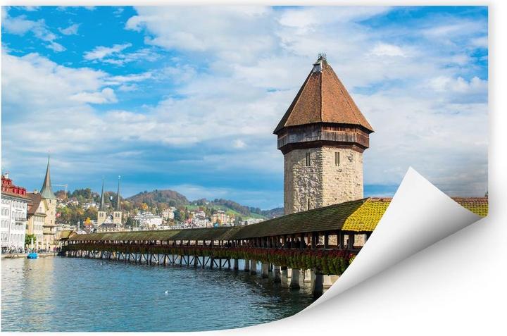 Produktbild Trenddeko Holzbrücke in Luzern (60 x 40 cm)