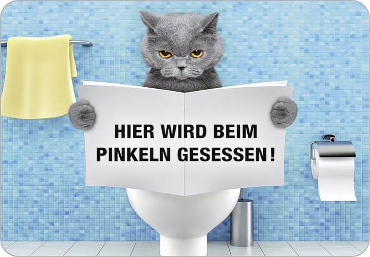 Segno di latta Pee Cat Sits (16,5 x 11,5 cm)