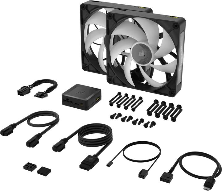 Produktbild Corsair RX MAX RGB Series, iCUE LINK RX140 MAX RGB, 140mm RGB Fan, Dual Fan Kit (140 mm, 2 x)
