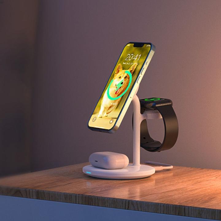 Produktbild Choetech Wireless charger with stand 3in1 (black) (15 W)