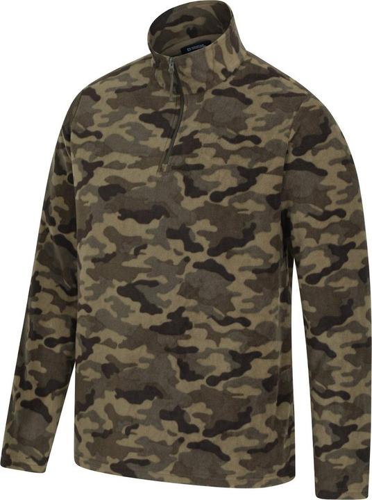 Actual product image Mountain Warehouse Mens Camber II Camo Half Zip Fleece Top (S)