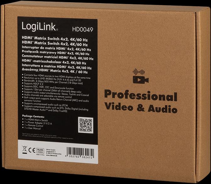Image du produit LogiLink Commutateur matriciel HDMI