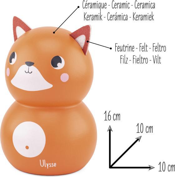 Immagine prodotto Ulysse Couleurs d'Enfance Simpatico salvadanaio a forma di volpe