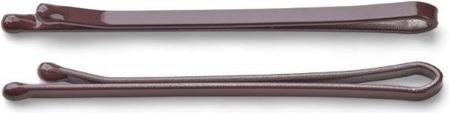 Image du produit Trisa Pinces à cheveux lisses laquées 45mm marron 250 pcs (250 pcs)