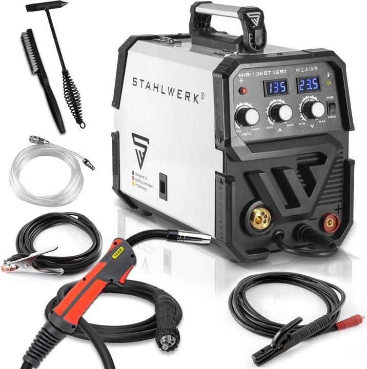 Immagine prodotto Stahlwerk Saldatrice a gas inerte MIG MAG 135 ST IGBT da 135 ampere con mano elettrica