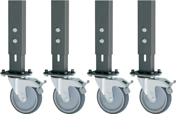 Produktbild RAU Rollensatz 4 Lenkrollen mit Feststeller Rollen-Ø 125 mm für Werktische Höhe 760-1080 mm