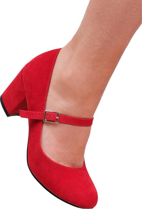 Actual product image Where's That From Womens/Ladies Araceli Suede Wide Block Heel Mary Janes (39)