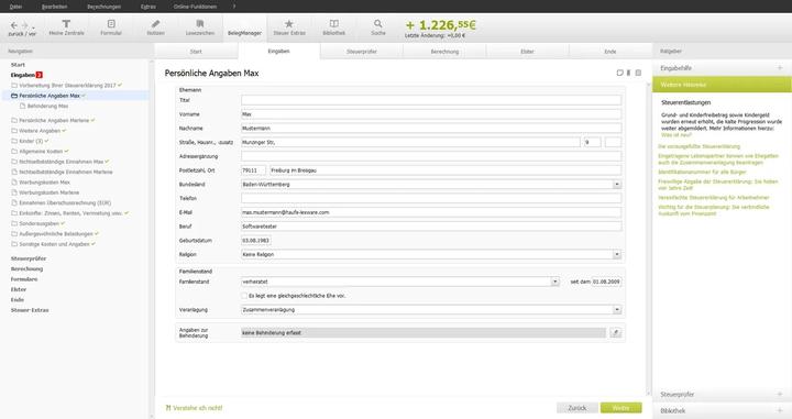 Produktbild Lexware Taxman 2020 (1 User, 12 Monate)