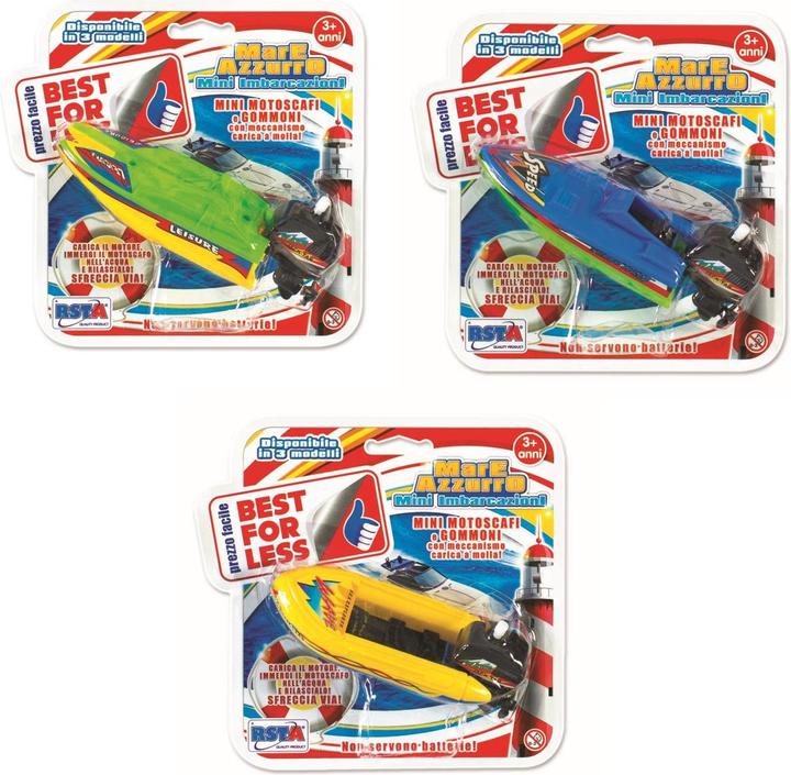 Actual product image Rs Toys Mini motoscafi e gommoni carica molla