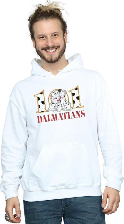 Actual product image Disney Mens 101 Dalmatians Puppy Hug Hoodie (L)