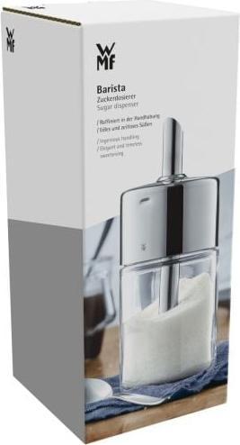 Productafbeelding WMF Suikerstrooier Kruidenschudder 240g voor Suiker Cacao Barista Glas Roestvrij Staal (0.25 l)