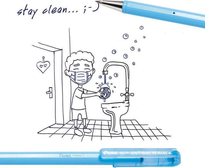Immagine prodotto Pentel Penna a sfera Antibacterial+ (Nero, 1 x)