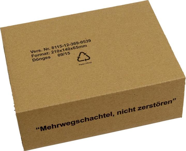 Actual product image Dönges Reusable box with dimpled foam, 280 x 110 x 110 mm, 30 mm