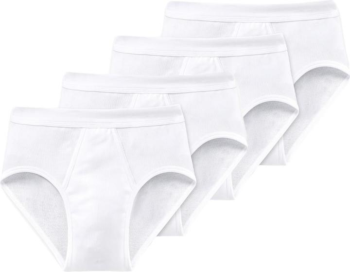 Image du produit Schiesser Lot de 4 slips de sport à fines côtes Cotton Essentials (L, paquet de 4)
