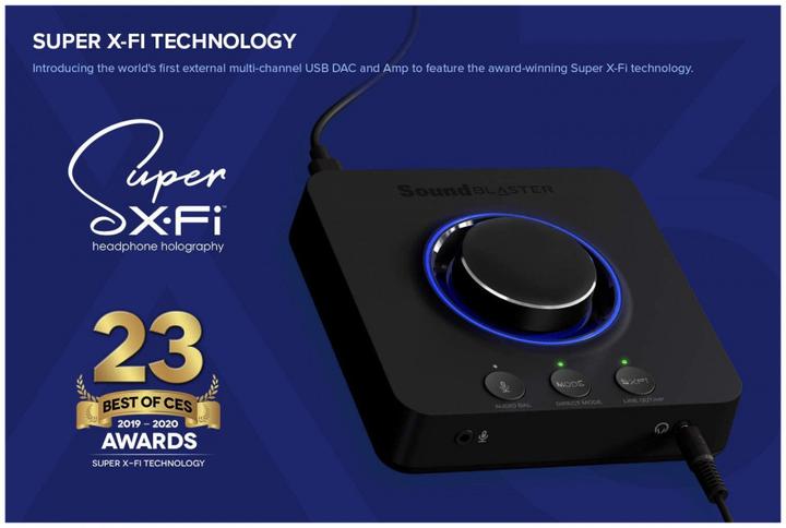 Actual product image Creative Sound Blaster X3 (Headphones, Mic input, USB-C)