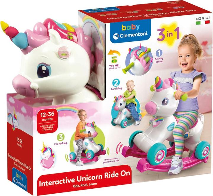 Immagine prodotto Clementoni Unicorno interattivo cavalcabile