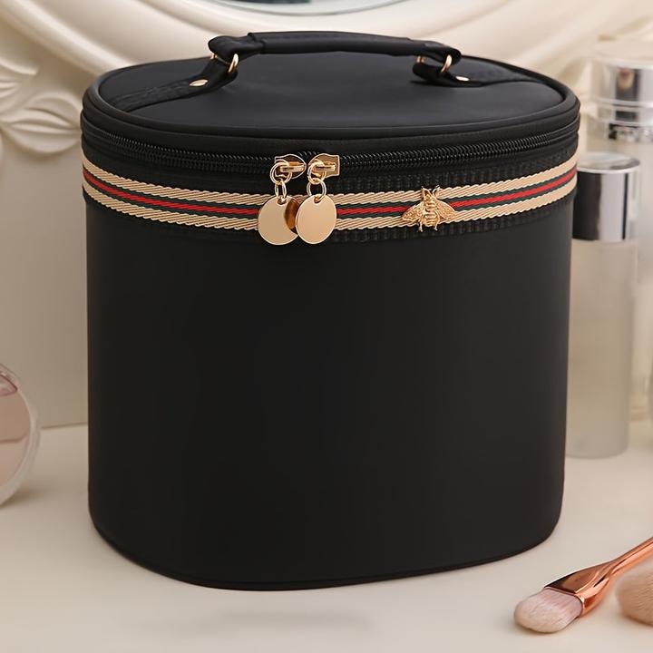 Only-Bags.Store Wasserdichte Nylon-Kosmetiktasche mit grossem Fassungsvermögen, tragbarer Reise-Makeup-Organisator