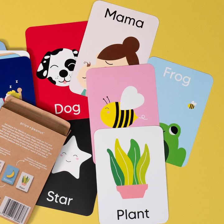 Actual product image Priya & Peanut First Word Flash Cards, 50 First Words For Toddlers