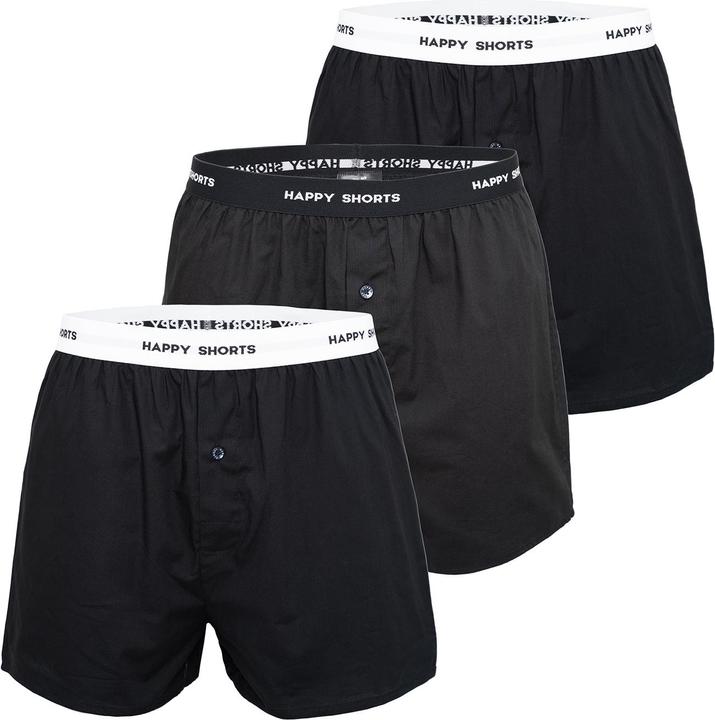 Immagine prodotto Happy shorts Boxer in tessuto dal taglio casual e confortevole (M, confezione da 3)