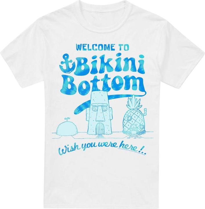 Actual product image Spongebob Squarepants Mens Bikini Bottom Welcome T-Shirt (S)