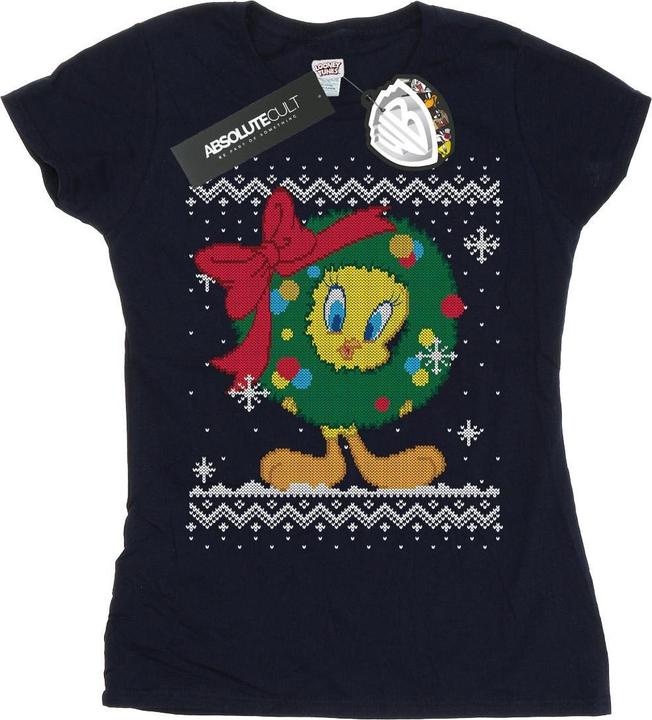 Produktbild Looney Tunes Tweety Pie Christmas Fair Isle TShirt (XXL)