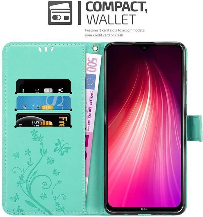 Actual product image Cadorabo Flower Book cover (Xiaomi Redmi Note 8)
