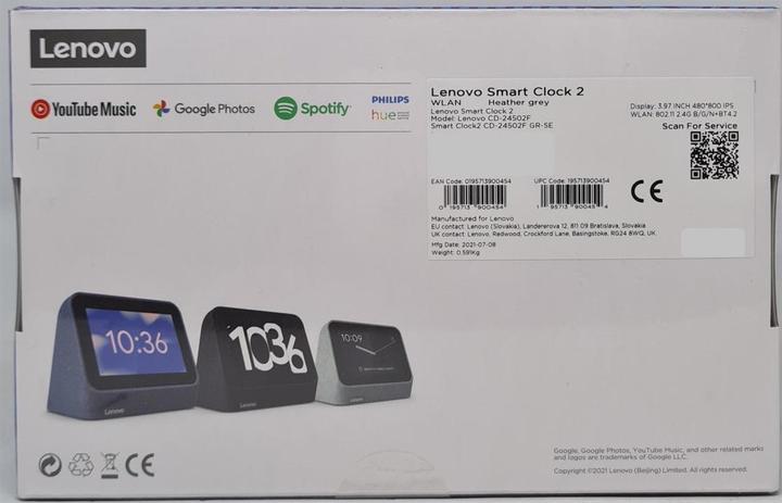 Productafbeelding Lenovo Smart Clock 2