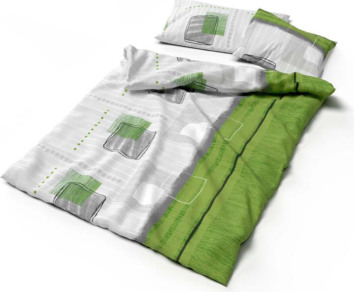 Immagine prodotto Lotus Bettwaren Biancheria da letto in bambù Talinas verde (Copripiumino, 240 x 240 cm)