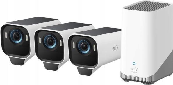 eufy eufyCam S3 Pro + HomeBase 3er Set (3840 x 2160 Pixels)