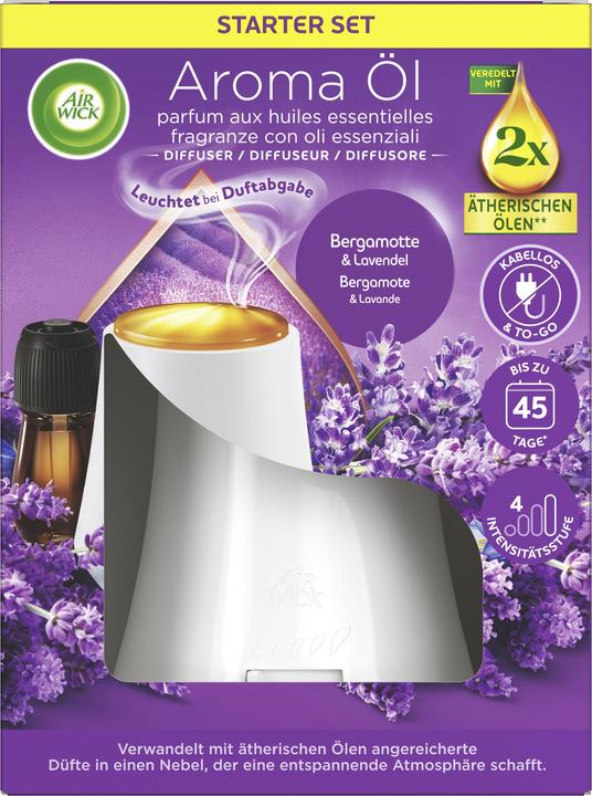 Actual product image Air Wick Aroma oil diffuser starter set bergamot & lavender