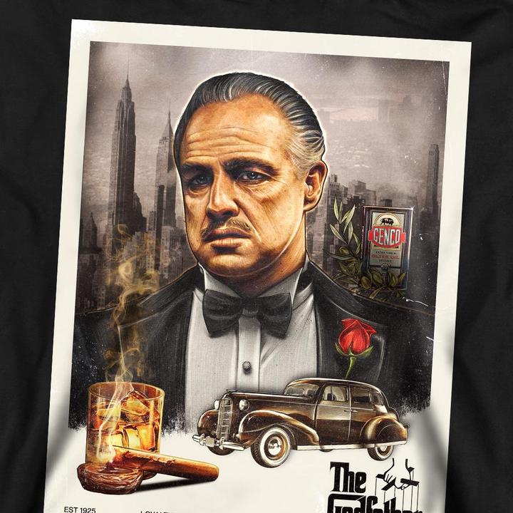 Actual product image The Godfather Unisex Adult Vintage Poster Sweatshirt (XXL)