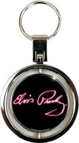 Actual product image Elvis Let's Face It Spinner Keyring