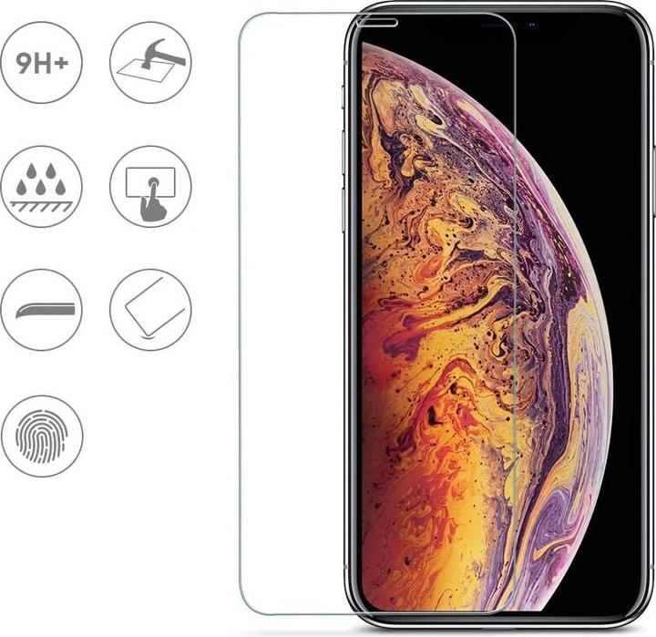 Immagine prodotto Apfelkiste - Panzer Glas Displayschutzfolie mit Montagerahmen (2er Set) (2 Pezzo/i, Apple iPhone XS, Apple iPhone 11 Pro, Apple iPhone X)
