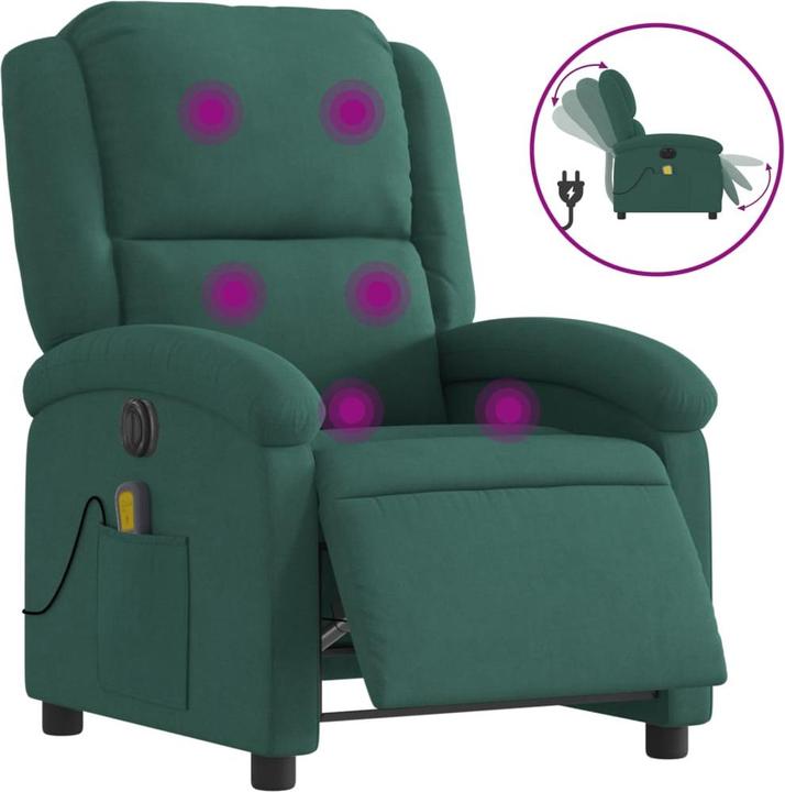 Image du produit VidaXL Fauteuil de massage électrique velours