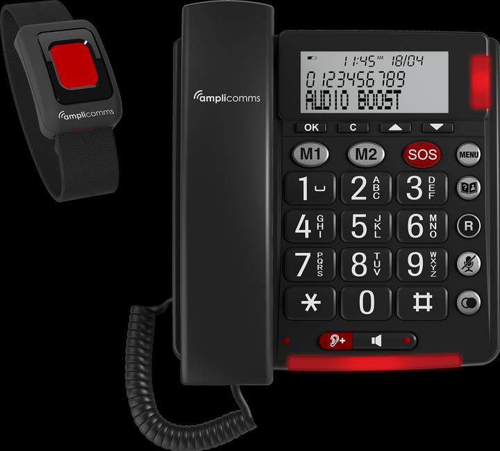 Immagine prodotto amplicom BigTel 50 Alarm Plus braccialetto per chiamate d'emergenza Duo