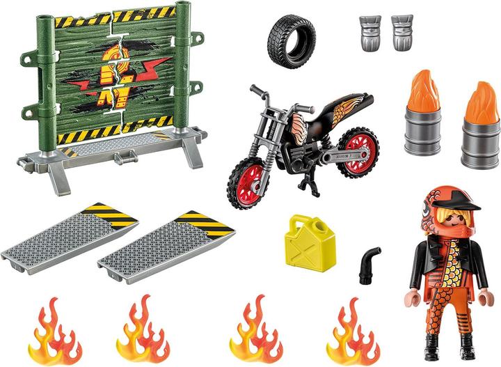Immagine prodotto Playmobil Moto con muro di fuoco (71256, Playmobil Stunt Show)