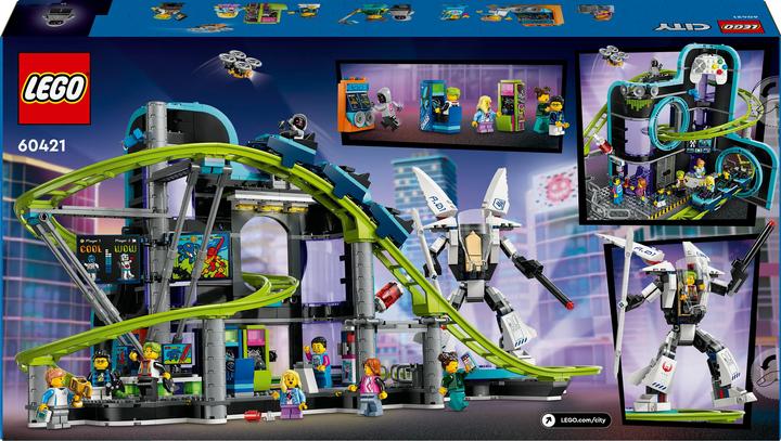 Actual product image LEGO Rollercoaster with robot mech (60421, LEGO City)