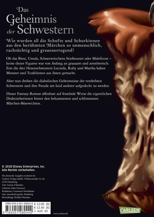 Image du produit Disney – Villains 6: Das Geheimnis der Schwestern (Allemand, Walt Disney, Serena Valentino, Ellen Kurtz, 2020)