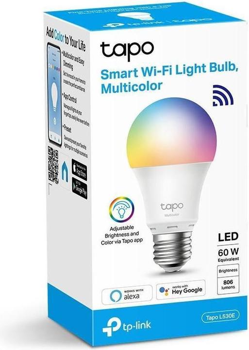 Productafbeelding TP-Link Tapo L530E (2-pak) (E27, 8.70 W, 806 lm, 2 x, F)