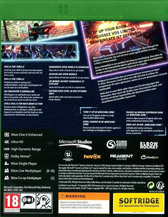 Immagine prodotto Microsoft Crackdown 3 (Xbox One X, Xbox Series X, Multilingue)
