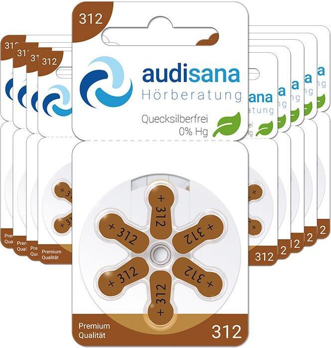 Immagine prodotto Audisana 312 Batterie per apparecchi acustici (60 pz., A312, 170 mAh)