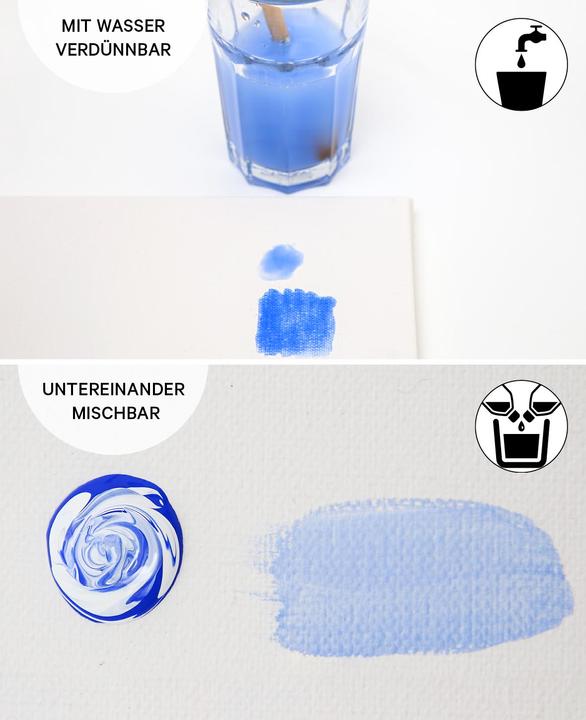 Produktbild I Am Creative Basic Acryl Set, Acrylfarben auf Wasserbasis (Bunt, Glitter, 22 ml)