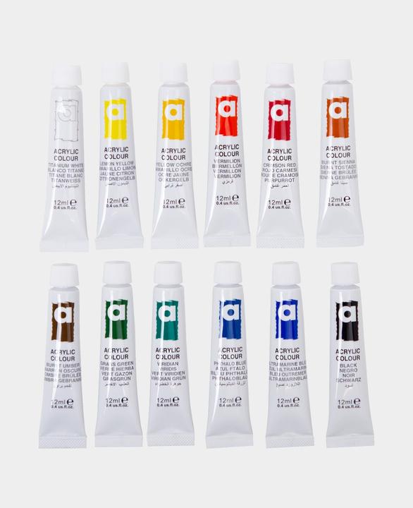 Immagine prodotto I Am Creative Set acrilico di base, colori acrilici a base d'acqua (Colorato, 144 ml)