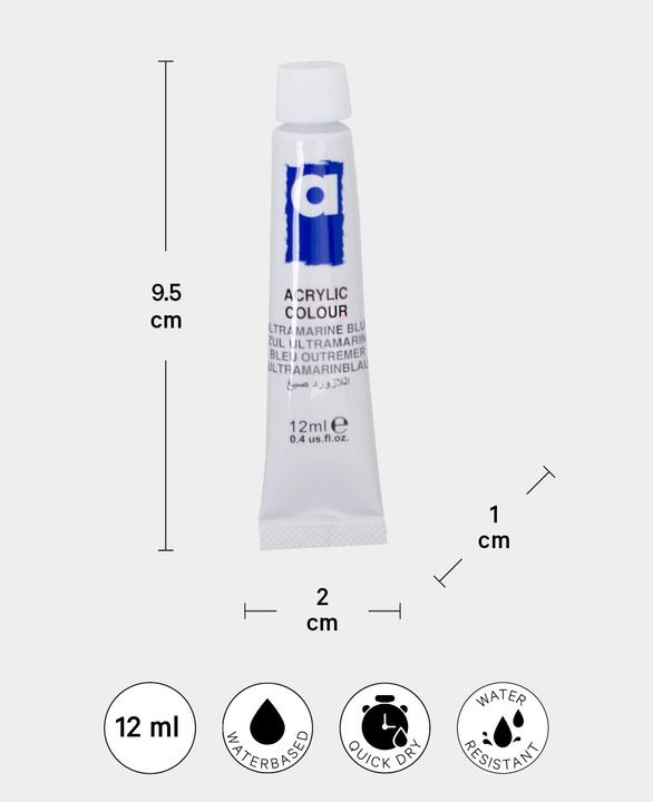 Immagine prodotto I Am Creative Set acrilico di base, colori acrilici a base d'acqua (Colorato, 144 ml)