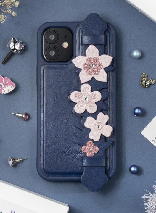 Produktbild Kingxbar The Sweet Series case is decorated with original Swarovski crystals for the iPhone 12 mini blue (Apple iPhone 12 mini)