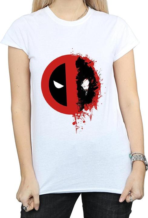 Actual product image Womens/Ladies Deadpool Split Splat Logo Cotton T-Shirt (M)