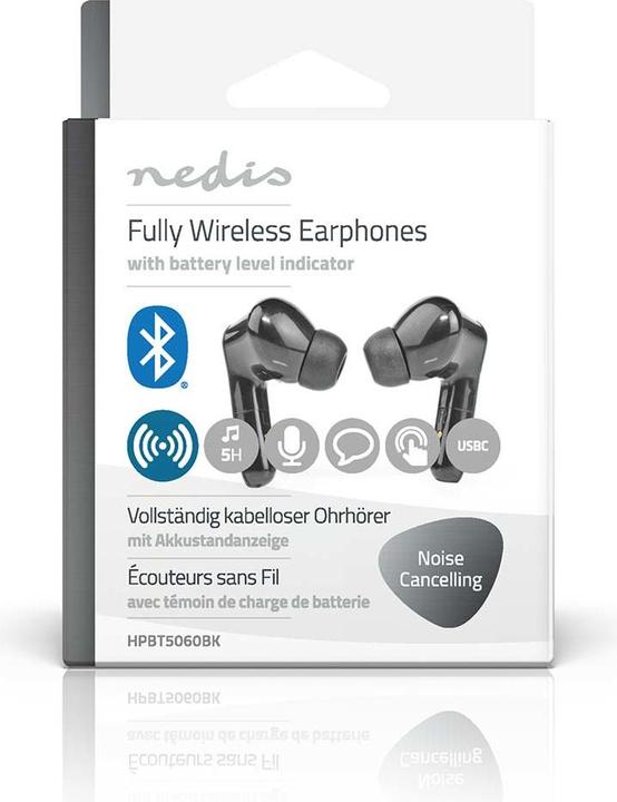 Immagine prodotto Nedis Cuffie completamente wireless | Bluetooth® | durata massima della batteria: 5 ore | controllo a (ANC, 5 h, Senza fili)