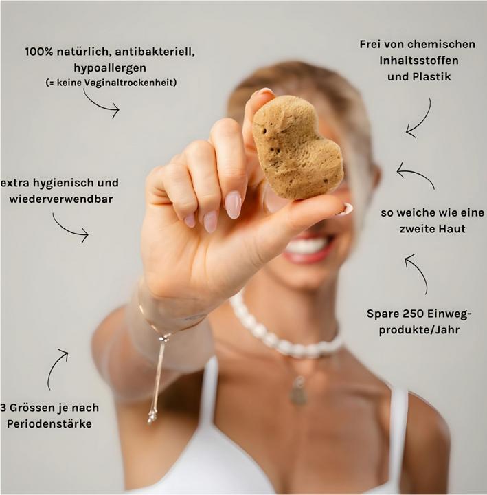 Produktbild Hera Organics Menstruationsschwamm Faden (M)
