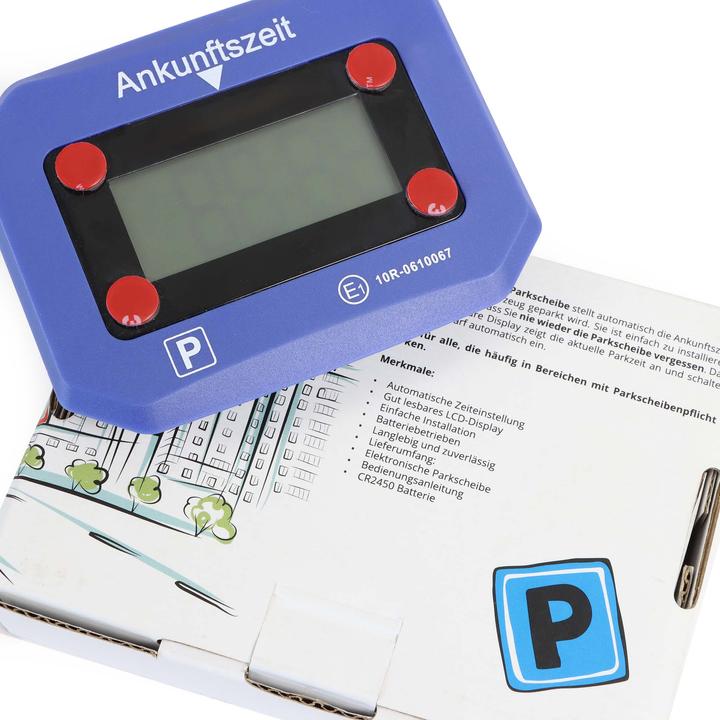 Produktbild Wiltec elektronische Parkscheibe KBA-Zulassung digitale automatische Parkuhr